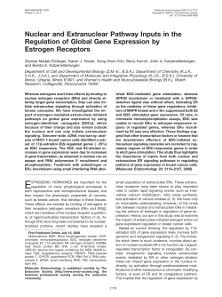 Nuclear and Extranuclear Pathway Inputs in the Regulation of