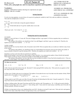 FCAT Packet #5