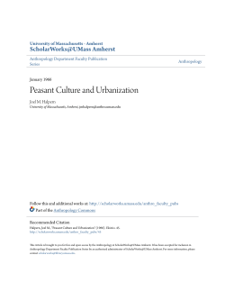 Peasant Culture and Urbanization