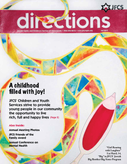 A childhood filled with joy! - Jewish Family and Children`s Service of