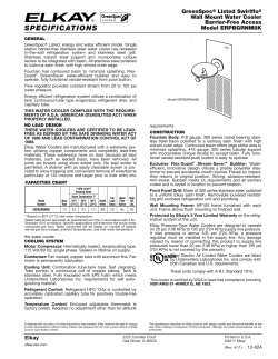 Elkay Swirlflo ADA Water Fountain Spec Sheet