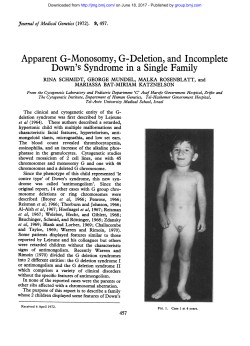 Apparent G-Monosomy, G-Deletion, and Incomplete