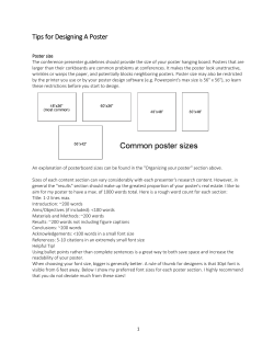 Tips for Designing A Poster