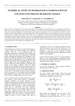 numerical study on homogenous condensation of steam in