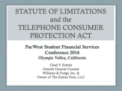 The Statute of Limitations