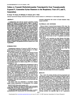 Failure to Transmit Diethylnitrosamine
