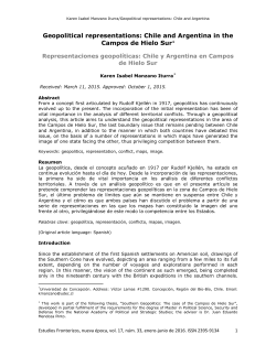 Geopolitical representations: Chile and Argentina in the Campos de