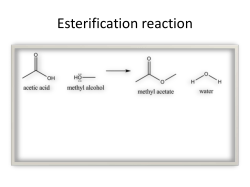 Esterification as an example of electron pushing