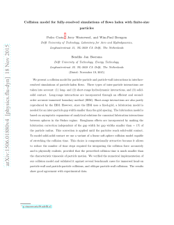 Collision model for fully-resolved simulations of flows laden with