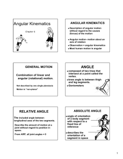 Angular Kinematics