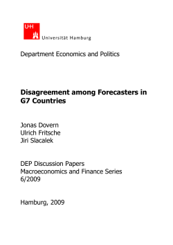 Disagreement among Forecasters in G7 Countries