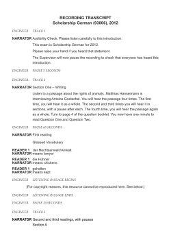 Scholarship German (93006) 2012