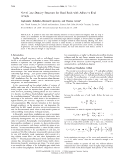 Novel Low-Density Structure for Hard Rods with Adhesive End Groups