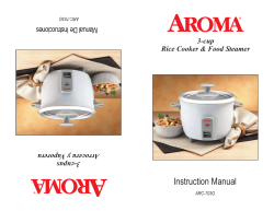 ARC-703G Instruction Manual - 3-Cup Pot