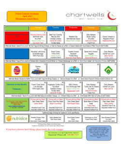 Lunch Menu for Both Campuses