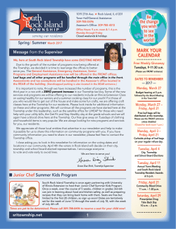 newsletter - South Rock Island Township
