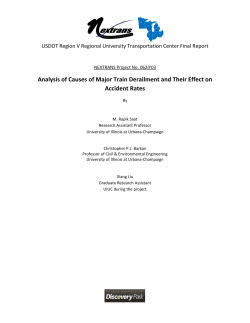 Analysis of Causes of Major Train Derailment