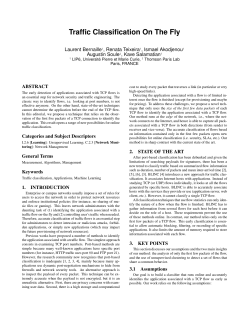 Traffic Classification On The Fly