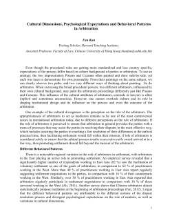 Cultural Dimensions, Psychological Expectations