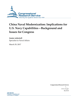 China Naval Modernization: Implications for U.S. Navy Capabilities