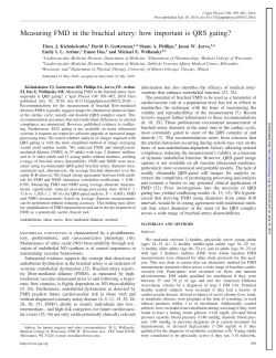 Measuring FMD in the brachial artery: how important is QRS gating?