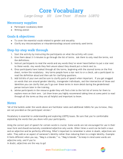 Core Vocabulary - The Safe Zone Project