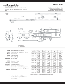 3820E | Full Extension Drawer Slide for Light Duty