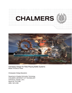 Gameplay Design for Role-Playing Battle Systems