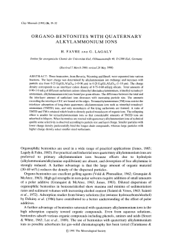 organo-bentonites with quaternary alkylammonium ions