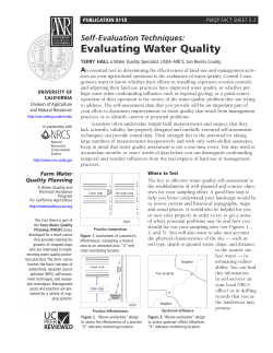 Evaluating Water Quality - ANR Catalog