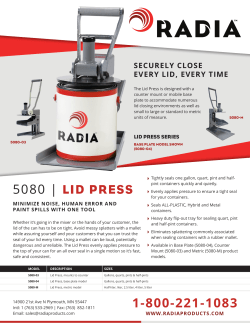 Lid Press Spec Sheet