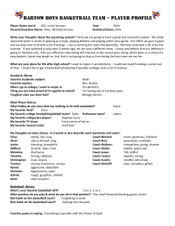 Bartow Boys Basketball team &ndash; Player profile