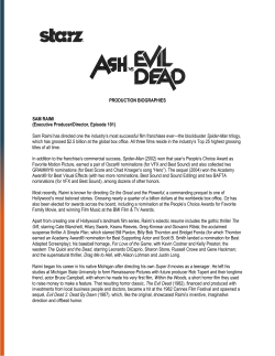 PRODUCTION BIOGRAPHIES SAM RAIMI