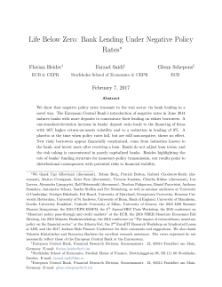 Life Below Zero: Bank Lending Under Negative Policy Rates