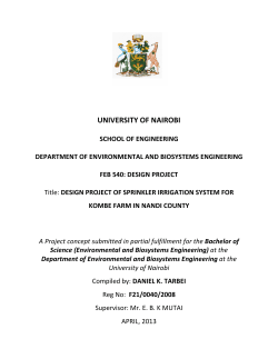 daniel tarbei project - Environmental and Biosystems Engineering