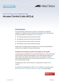 ACLs Feature Overview and Configuration Guide