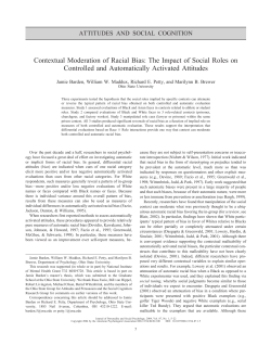 Contextual Moderation of Racial Bias: The Impact of Social Roles on
