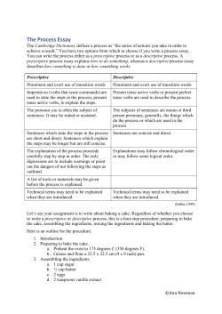 The Process Essay