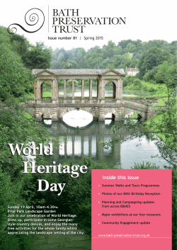 Spring Newsletter 2015 - Bath Preservation Trust