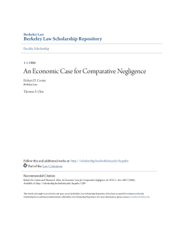 An Economic Case for Comparative Negligence