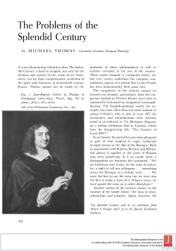 The Problems of the Splendid Century