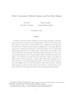 Policy Uncertainty, Political Capital, and Firm Risk