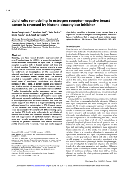Lipid rafts remodeling in estrogen receptor&ndash;negative breast cancer