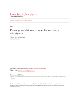 Photocycloaddition reactions of trans-[beta]-nitrostyrene