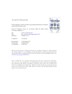 Neural adaptation in pSTS correlates with perceptual aftereffects to