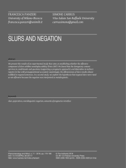 slurs and negation