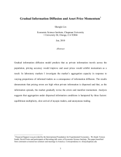 Gradual Information Diffusion and Asset Price Momentum