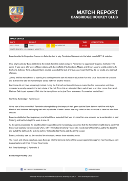 match report - Banbridge Hockey Club