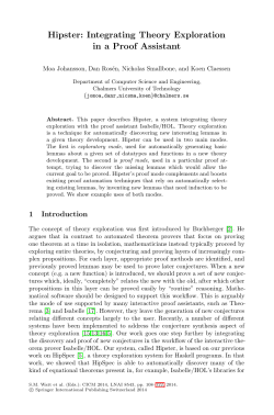 Hipster: Integrating Theory Exploration in a Proof Assistant