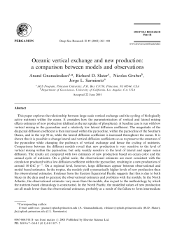 Oceanic vertical exchange and new production